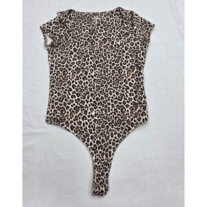 SWS Contour Leopard Print Short Sleeve Body Suit Women's Size Large